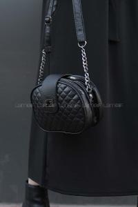 Lamelif Matmazel Askılı Omuz Çantası Siyah