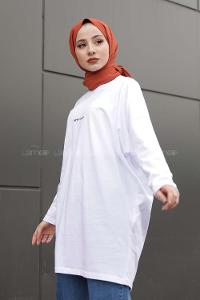 Modalamelif Friends Yazı Baskılı Sweat Beyaz