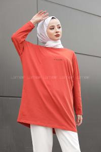 Modalamelif Friends Yazı Baskılı Sweat Kiremit