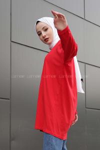 Modalamelif Friends Yazı Baskılı Sweat Kırmızı