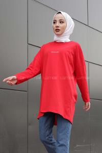 Modalamelif Friends Yazı Baskılı Sweat Kırmızı