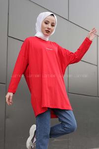 Modalamelif Friends Yazı Baskılı Sweat Kırmızı