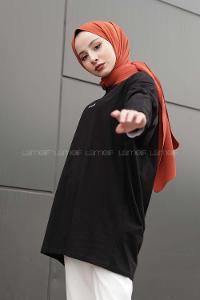 Modalamelif Friends Yazı Baskılı Sweat Siyah