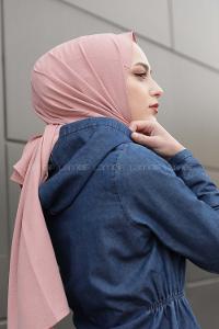 Modalamelif Önü Gizli Fermuarlı Kapşonlu Kap Kot Mavisi