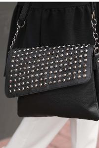 Modalamelif Taş Detaylı Omuz Çantası Siyah