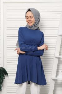 Modalamelif Bel Büzgülü Prenses Model İndigo