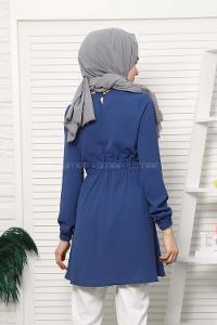 Modalamelif Bel Büzgülü Prenses Model İndigo