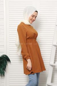 Modalamelif Bel Büzgülü Prenses Model Taba