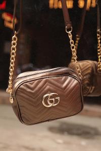 Modalamelif Metal Zincir Askılı Omuz Çantası Gold