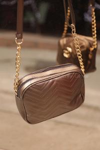 Modalamelif Metal Zincir Askılı Omuz Çantası Gold