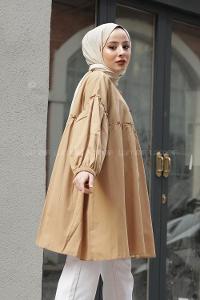 Modalamelif Hakim Yaka Gömlek Camel