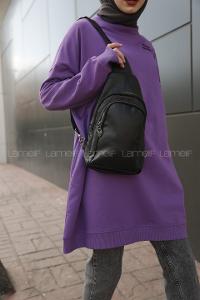 Modalamelif Telefon Çıkış Portlu Akıllı Tasarım Çanta Siyah