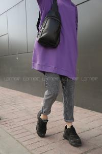 Modalamelif Telefon Çıkış Portlu Akıllı Tasarım Çanta Siyah