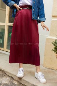 Modalamelif Kemerli Mira Etek  Bordo