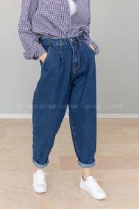 Modalamelif Balon Model Mom Jean Koyu Mavi