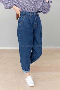 Modalamelif Balon Model Mom Jean Koyu Mavi