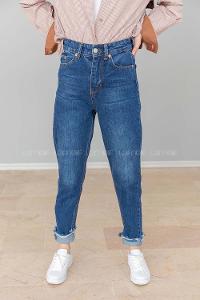 Modalamelif Paça Püsküllü Mom Jean Mavi
