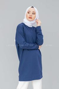 Modalamelif Düz Renk Sweat İndigo