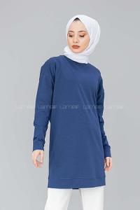 Modalamelif Düz Renk Sweat İndigo