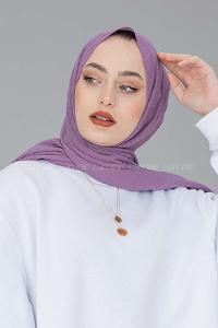 Modalamelif Lila Pamuk Crash Şal