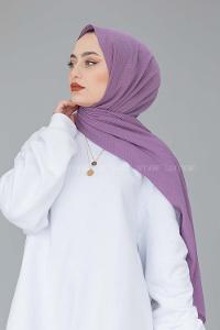 Modalamelif Lila Pamuk Crash Şal