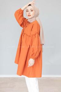 Modalamelif Hakim Yaka Gömlek Kiremit