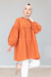 Modalamelif Hakim Yaka Gömlek Kiremit