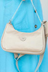 Modalamelif  saten kumaş dokulu ester kol çantası