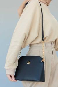 Modalamelif Deri Görünümlü Çanta Siyah