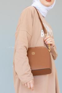 Modalamelif Deri Görünümlü Çanta Taba