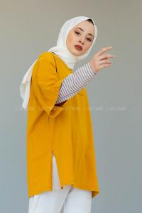 Modalamelif Brooklyn Baskılı T-Shirt  Hardal Sarısı