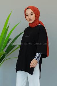 Modalamelif Brooklyn Baskılı T-Shirt  Siyah