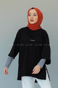 Modalamelif Brooklyn Baskılı T-Shirt  Siyah