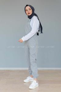 Modalamelif Çizgili Kargo Slopet Gri