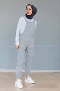 Modalamelif Çizgili Kargo Slopet Gri