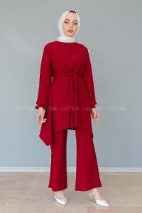 Modalamelif Kol Bağlamalı İspanyol Takım Bordo