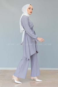 Modalamelif Kol Bağlamalı İspanyol Takım Gri