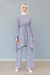 Modalamelif Kol Bağlamalı İspanyol Takım Gri