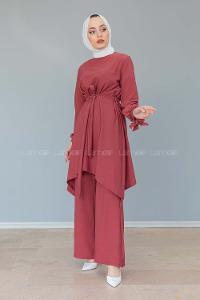 Modalamelif Kol Bağlamalı İspanyol Takım Şeker Pembesi