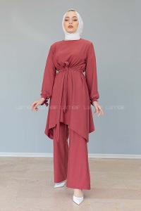 Modalamelif Kol Bağlamalı İspanyol Takım Şeker Pembesi