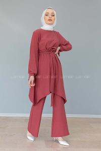 Modalamelif Kol Bağlamalı İspanyol Takım Şeker Pembesi