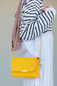 Modalamelif  Kutu Çanta Sarı