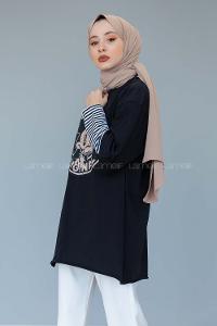 Modalamelif Mıckey Mouse T-shirt Siyah