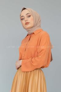 Modalamelif Ponpon Gömlek Somon