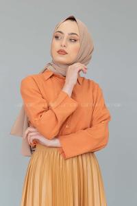 Modalamelif Ponpon Gömlek Somon