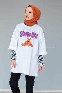 Modalamelif Scooby-doo T-shirt Beyaz