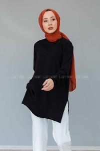 Modalamelif Uzun Kollu İçlik Siyah