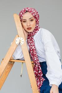 Modalamelif Bordo Damla Şal