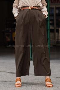 Modalamelif Beli Lastikli Geniş Paça Pantolon Haki