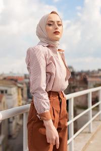 Modalamelif Pötikare Gömlek Kahve